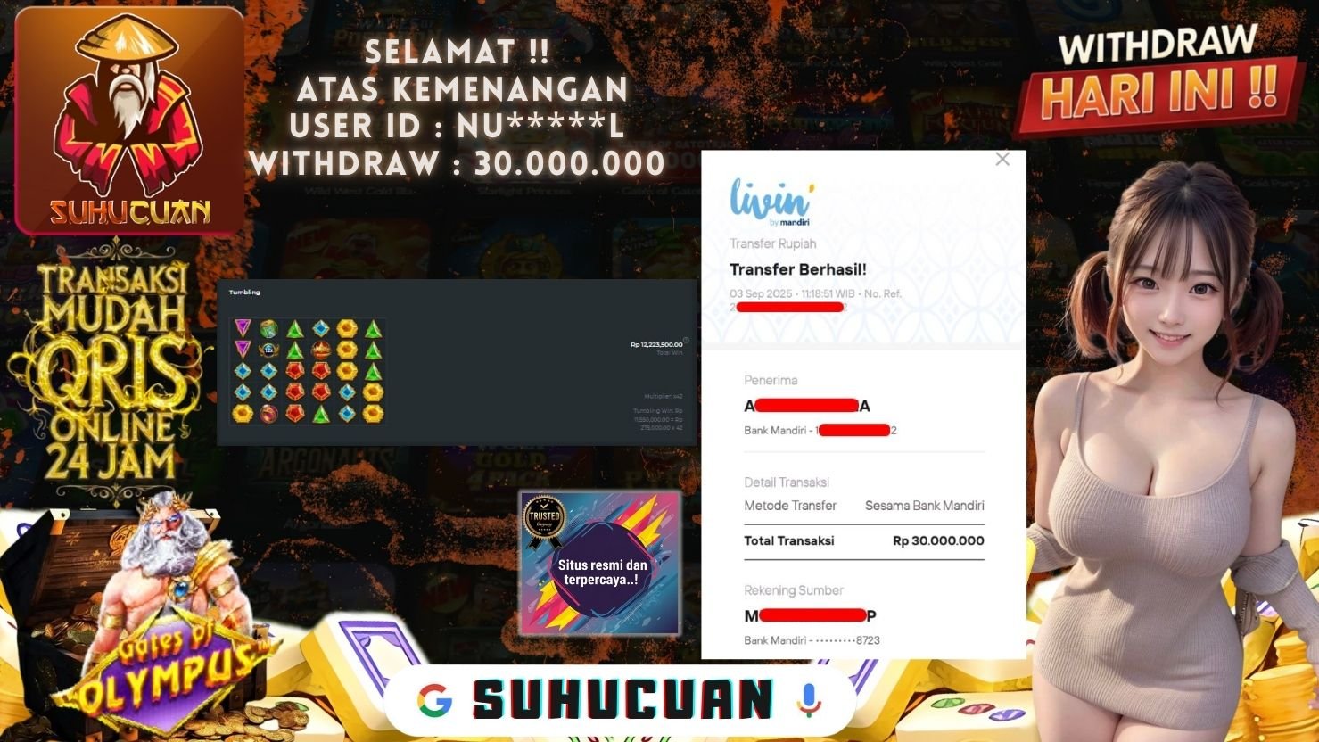 SUHUCUAN JACKPOT SLOT GATES OF OLYMPUS